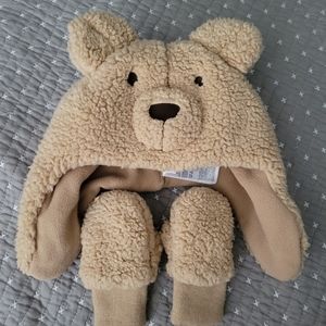 Baby Gap Teddy Bear Hat & Gloves & Jacket